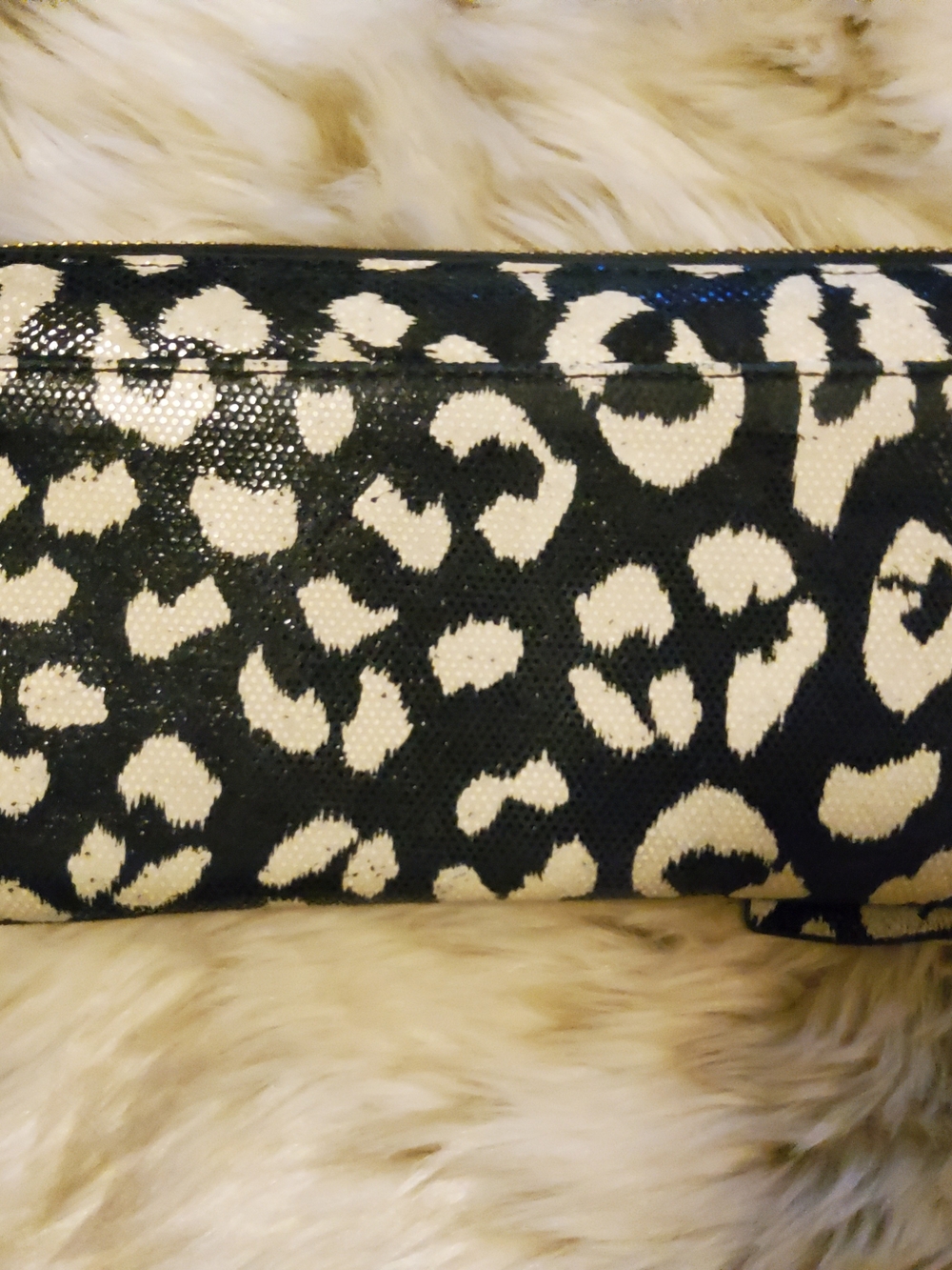 Kate Spade Black & Cream Leopard Print Lacey Wallet GUC - Picture 8 of 10